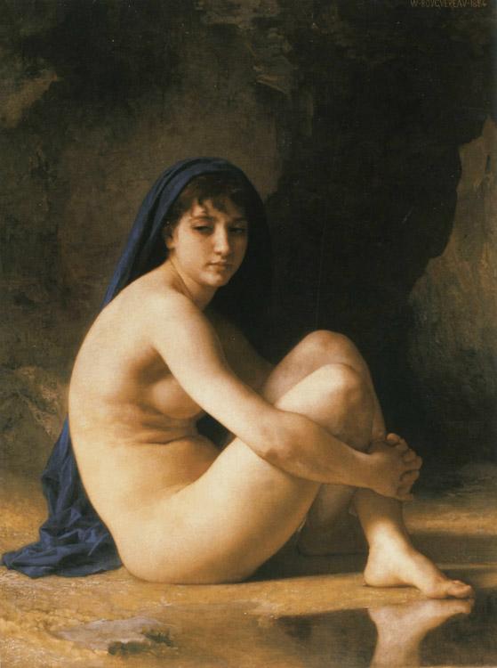 Adolphe William Bouguereau Seated Nude (mk26) oil painting image